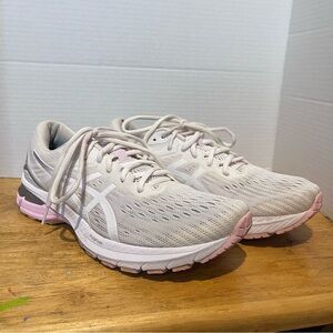 Pink and white asics size 11 in women’s